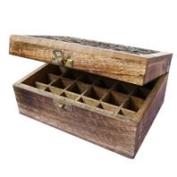Box for aromatherapy oils, 24 compartments