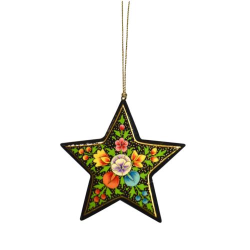 thumbnail image 2 of Handmade Ethical Hanging Star Decoration With Bell – Christmas Ornament, Fair Trade 2 of 6