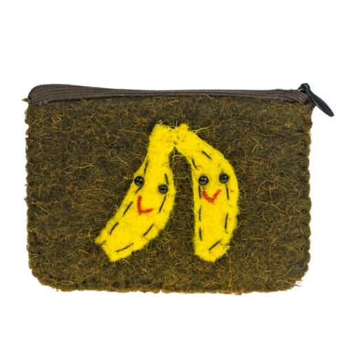 Felt purse bananas