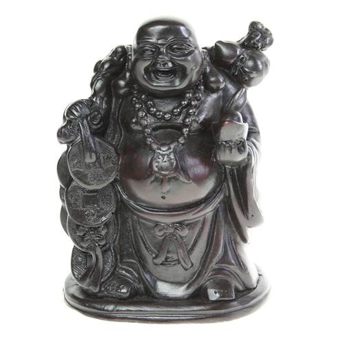 Standing laughing Buddha, 12cm