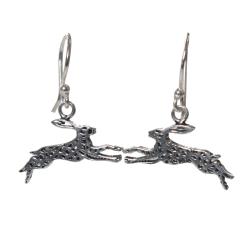 Earrings, Silver coloured Hare 1 (L) x 3 (W) cm