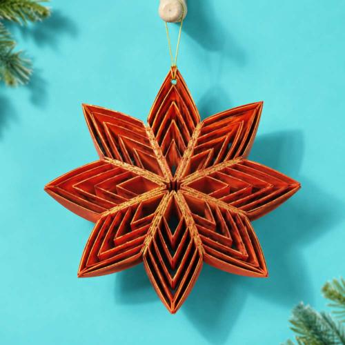 Hanging Christmas Decoration Red Paper Star