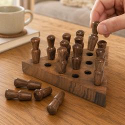 Triangular Peg Game Sheesham Wood