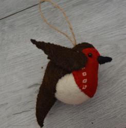 Hanging decoration, felt robin