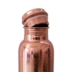 Copper water bottle, engraved, 600ml