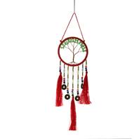 Dreamcatcher tree jewelled red 7.5cm