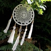 Dreamcatcher crochet with tassles + coins 22cm