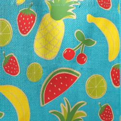 Jute shopping bag, Fruits 30x30cm