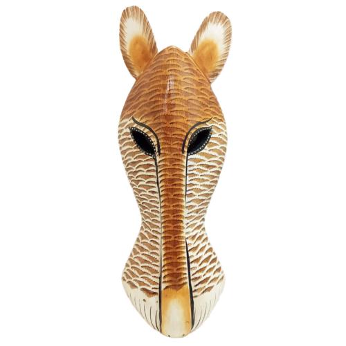 Mask Albesia Wood Big Cat 50cm