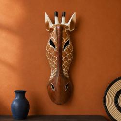 Mask Albesia Wood Giraffe 50cm
