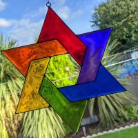 Suncatcher star shape hexagram rainbow