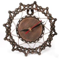 Clock 18cm diam recycled bike chain
