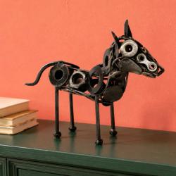 Recycled Metal Donkey Ornament