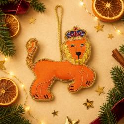 Hanging Decoration Embroidered Lion
