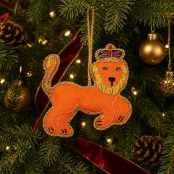 Hanging Decoration Embroidered Lion