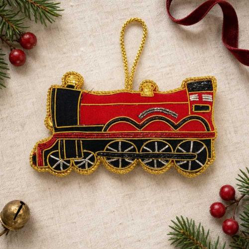 Hanging Decoration Embroidered Steam Train