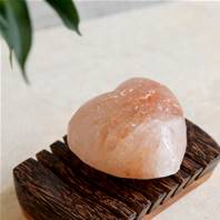 Himalayan salt soap heart shaped 6cm