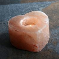 Himalayan salt t-lite holder heart-shaped 10cm