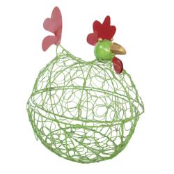 Hen Egg Basket Metal 32x22x30cm