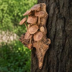 Handcrafted Woodland Wall Hanging with 11 Toadstools
