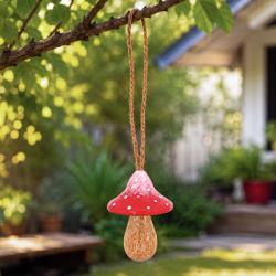 Handcrafted Red Woodland Toadstool Hanging Decoration