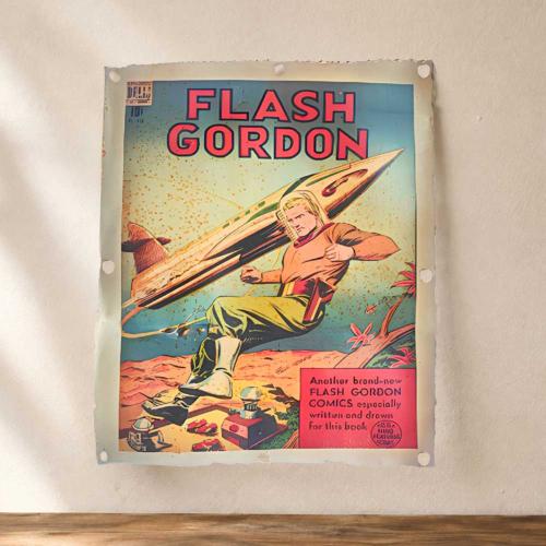 Recycled Metal Drum Flash Gordon Wall Plaque
