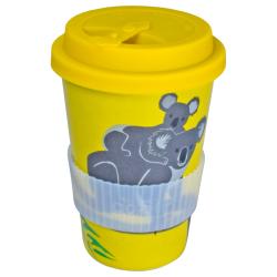 Reusable travel cup, biodegradable, koalas