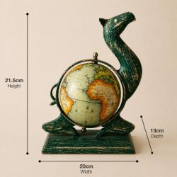 Camel Globe Ornament Vintage Style World Globe Camel Stand