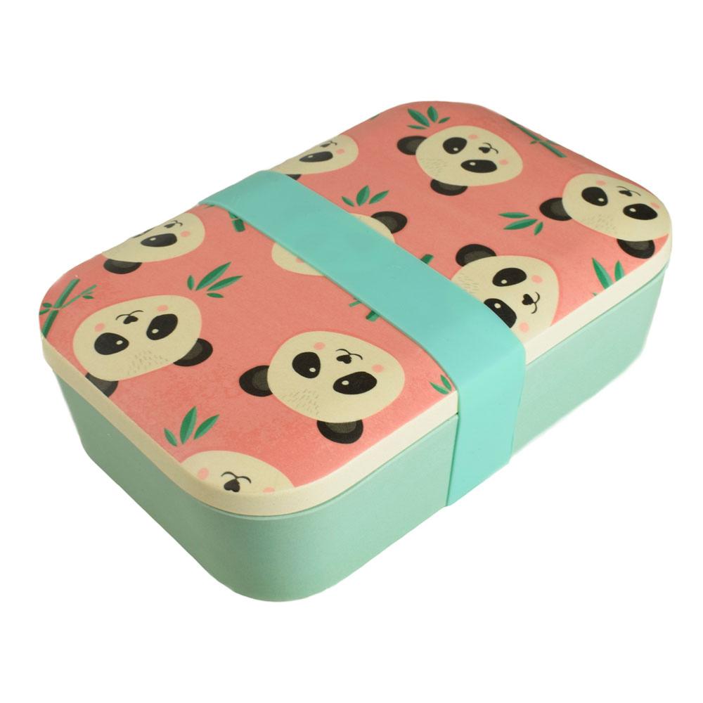 Bamboo lunch box, panda design