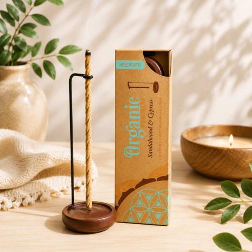 Rope Incense Organic Goodness Meditate Sandalwood & Cypress