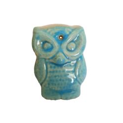 Incense Holder Ceramic Owl Blue