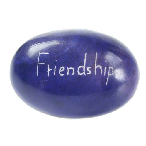 Palewa sentiment pebble, blue - Friendship