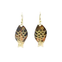 Earrings Gold Colour Fish