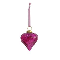 Hanging Tree Decoration Glass Onion Pink