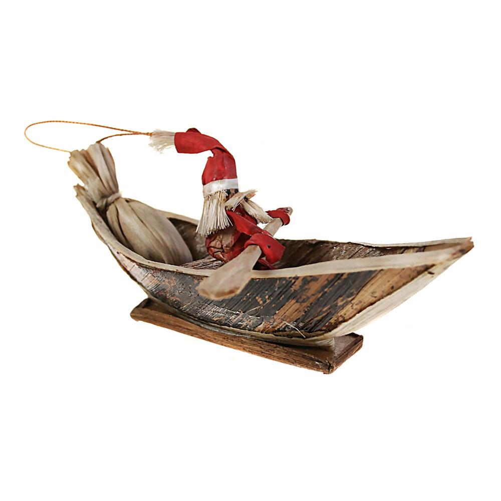 Christmas Tree decoration, Santa in boat