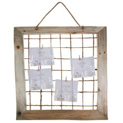 Wall display sustainable wood rustic memo notes photos board 39x47cm