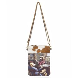 Tote / Shoulder Bag Recycled Tent Canvas, Dogs in Study 21 x 2.5 x 27cm