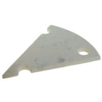 Cheese slice shaped board, white stone