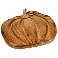 Trivet, mango wood, pumpkin shape