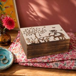 Elephant Keepsake Box Mango Wood 15 x 10cm