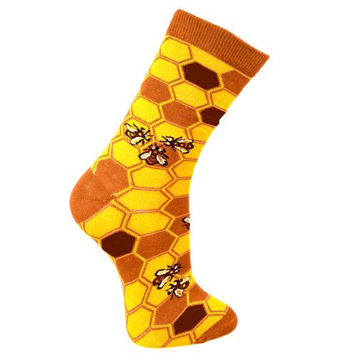 Bamboo socks, "save our bees", Shoe size: UK 3-7, Euro 36-41