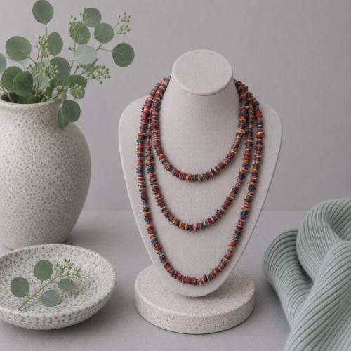 Necklace, Marocoto Seeds Multicoloured 175cm