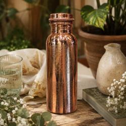 Copper water bottle, engraved, 600ml