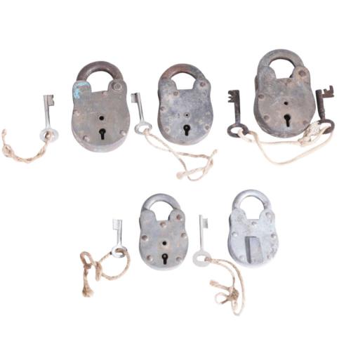 Upcycled Padlock with Key Approx 7 x 10 x 2cm