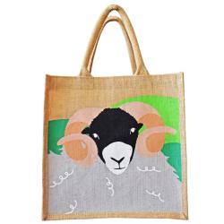 Jute shopping bag, Sheep 30x30cm
