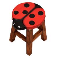 Child's wooden stool, ladybird