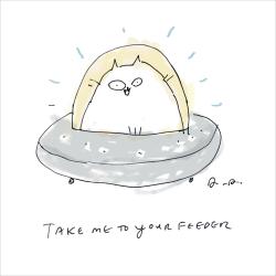 Greetings card "Take Me To Your Feeder" 16x16cm