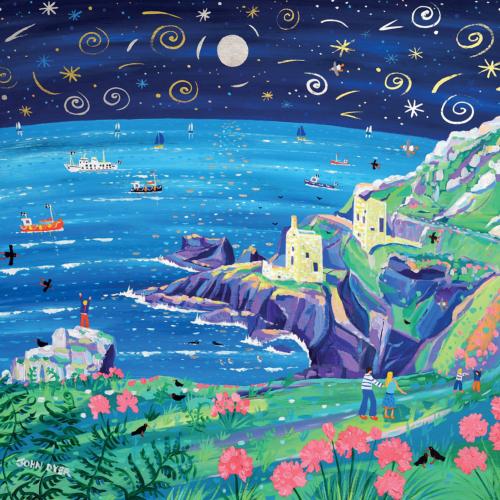 Greetings card "Shooting Stars over Botallack" 16x16cm