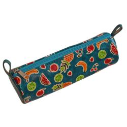 Leather soft pencil case fruits design 18 x 6cm