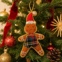 Hanging Decoration Embroidered Gingerbread Person